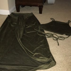 2 piece skirt and tank top